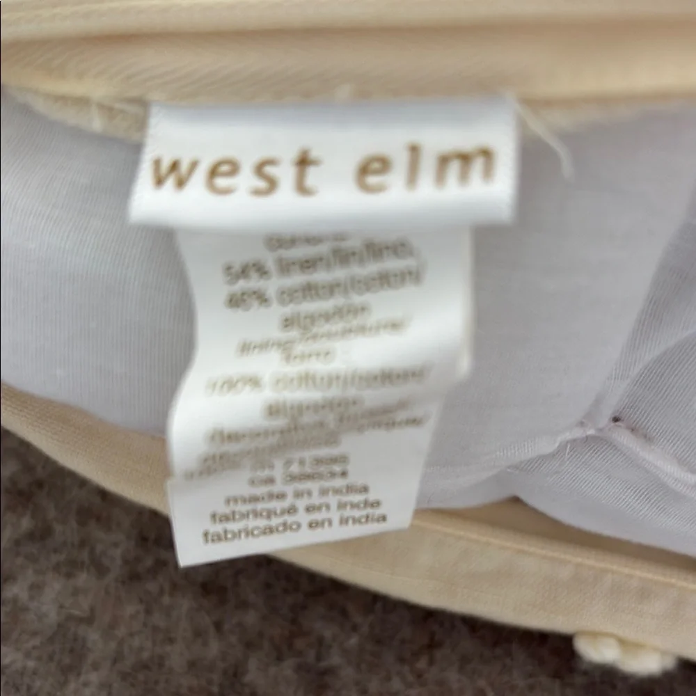 West Elm Cream Accent Pillow Cover